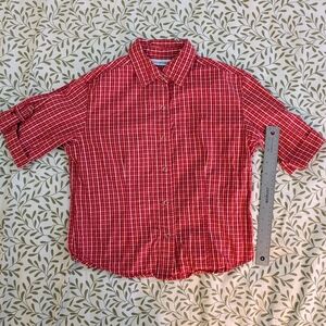 Red plaid top